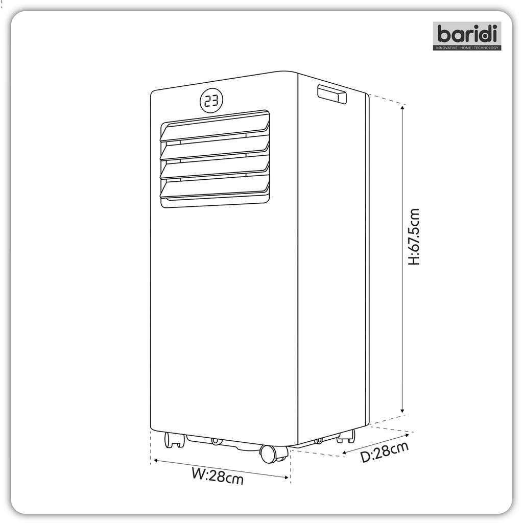 5-in-1 Portable Air Conditioner with Window Sealing Kit 9,000Btu/hr - White DH414