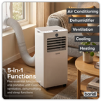 5-in-1 Portable Air Conditioner with Window Sealing Kit 9,000Btu/hr - White DH414