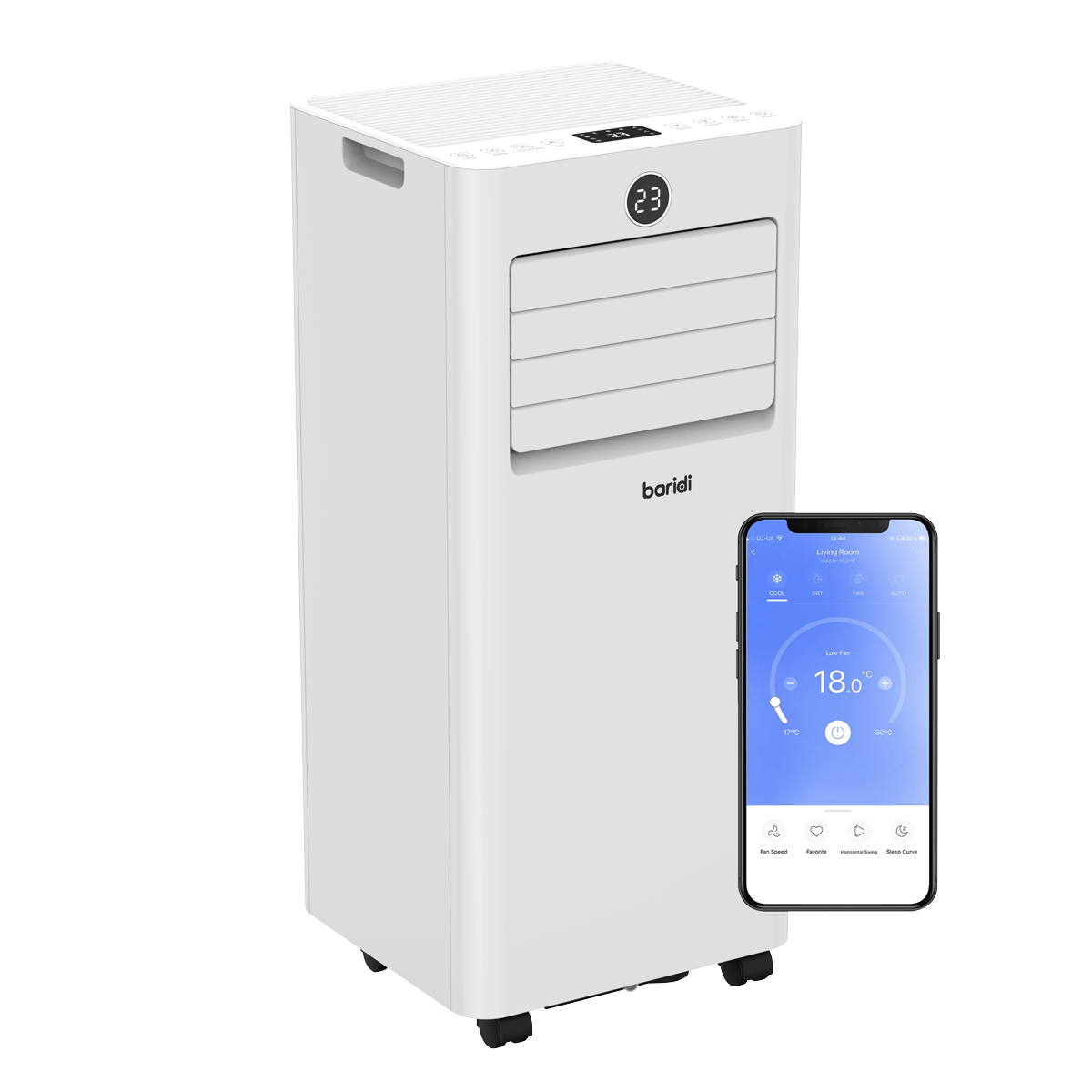 5-in-1 Portable Air Conditioner with Window Sealing Kit 9,000Btu/hr - White DH414