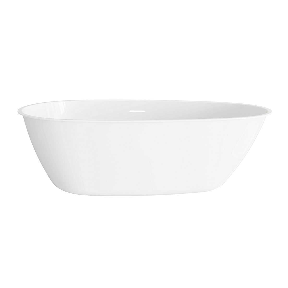 Double-Ended Slim Rim Bath with Overflow System 140cm – Gloss White DH415