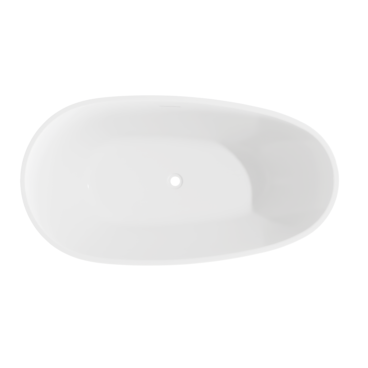 Double-Ended Slim Rim Bath with Overflow System 140cm – Gloss White DH415