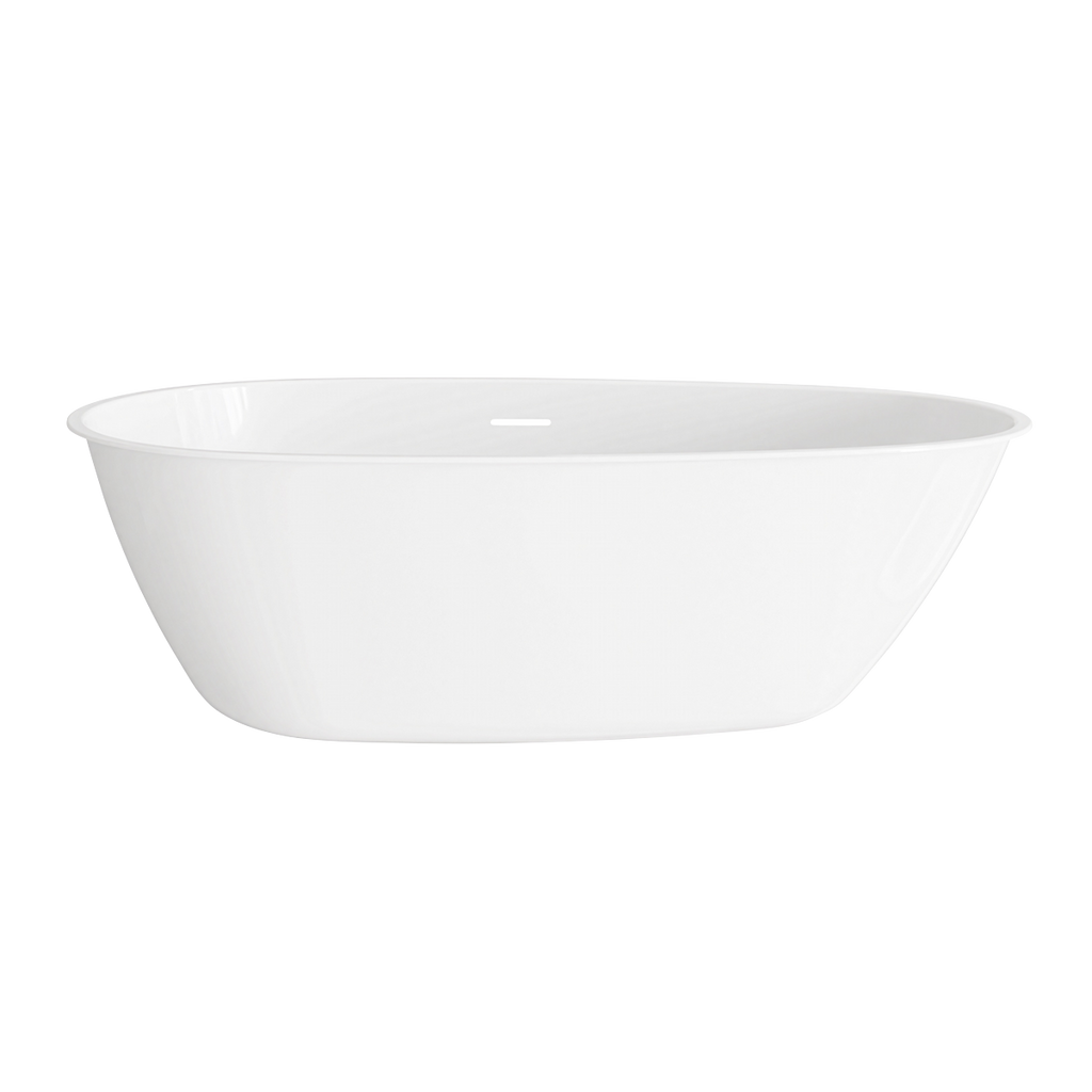 Double-Ended Slim Rim Bath with Overflow System 150cm – Gloss White DH416