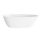Double-Ended Slim Rim Bath with Overflow System 150cm – Gloss White DH416