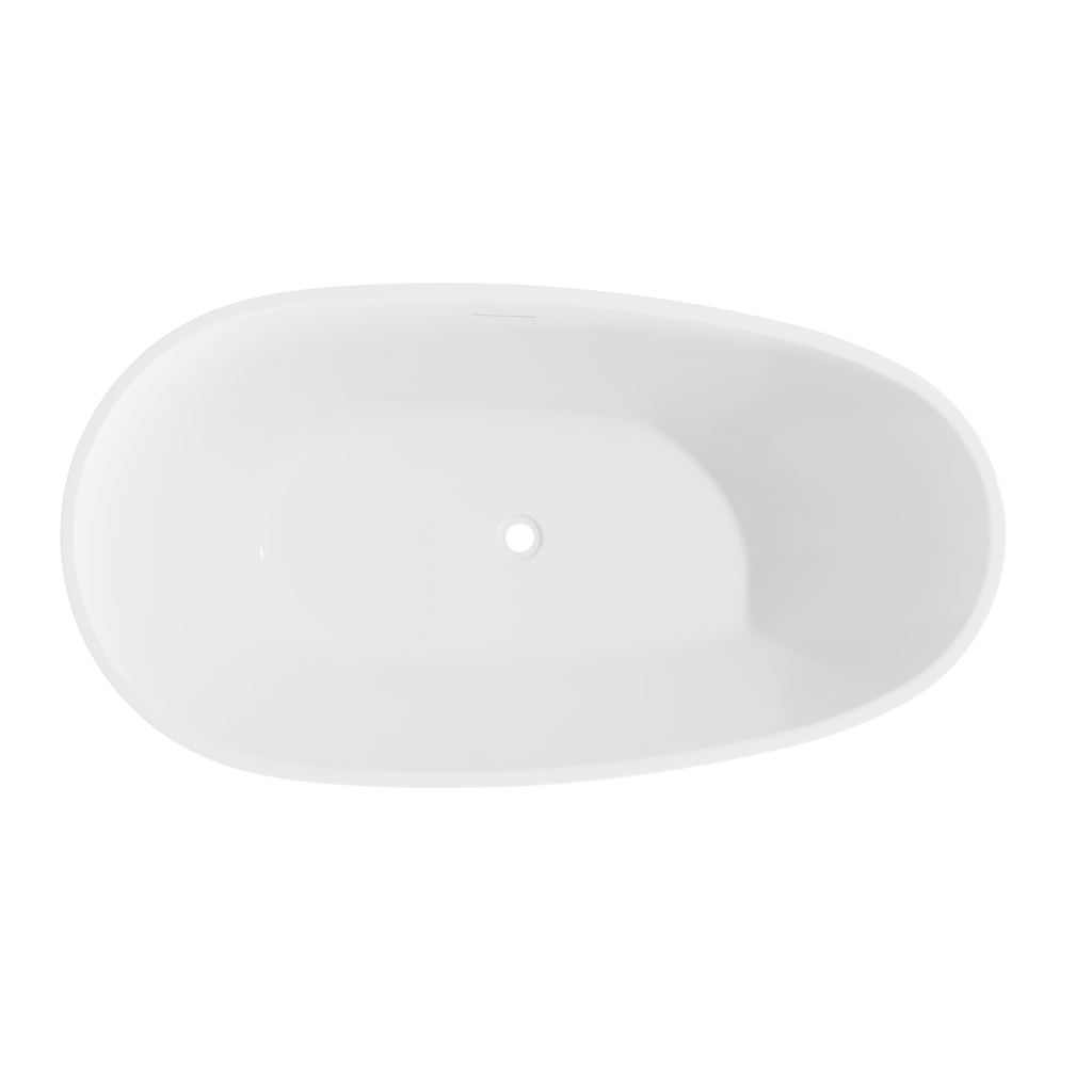 Double-Ended Slim Rim Bath with Overflow System 150cm – Gloss White DH416
