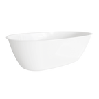 Double-Ended Slim Rim Bath with Overflow System 160cm – Gloss White DH417