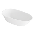 Double-Ended Slim Rim Bath with Overflow System 160cm – Gloss White DH417