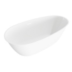 Double-Ended Slim Rim Bath with Overflow System 160cm – Gloss White DH417