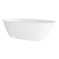 Double-Ended Slim Rim Bath with Overflow System 160cm – Gloss White DH417