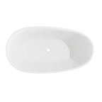 Double-Ended Slim Rim Bath with Overflow System 160cm – Gloss White DH417