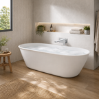 Double-Ended Slim Rim Bath with Overflow System 170cm - Gloss White DH418