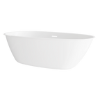 Double-Ended Slim Rim Bath with Overflow System 170cm - Gloss White DH418