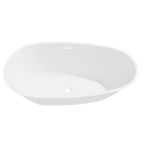 Double-Ended Slim Rim Bath with Overflow System 170cm - Gloss White DH418