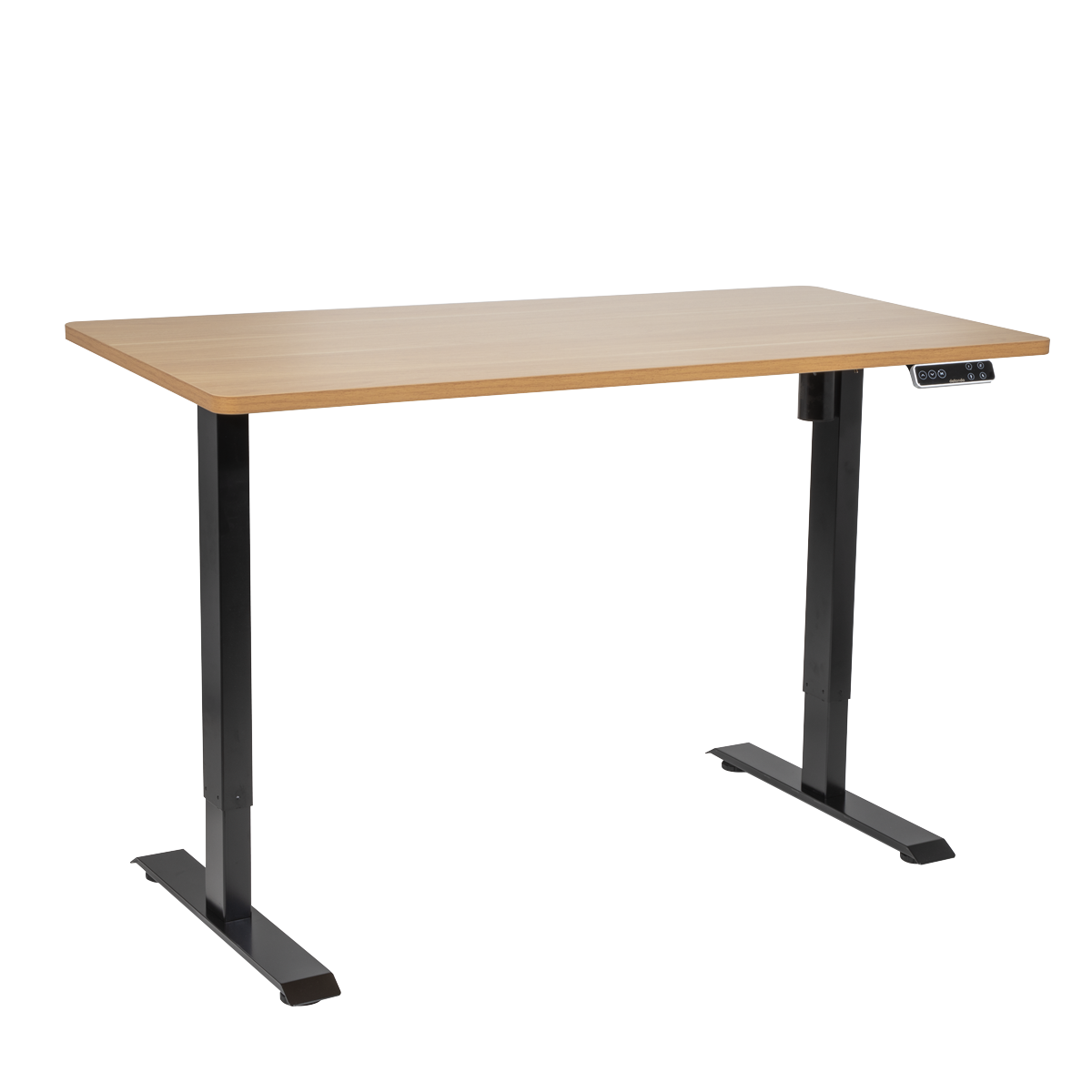 Dellonda Single Motor Electric Sit/Stand Desk, Digital Control - Oak Desktop DH41