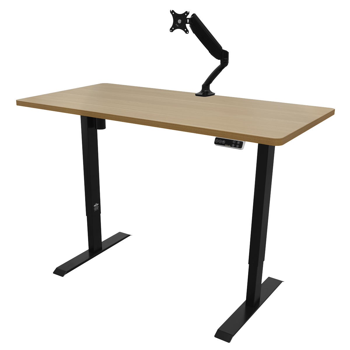 Dellonda Single Motor Electric Sit/Stand Desk, Digital Control - Oak Desktop DH41