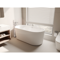 Double-Ended Fluted Design Bath with Slim Rim 168cm – Gloss White DH420
