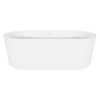 Double-Ended Fluted Design Bath with Slim Rim 168cm – Gloss White DH420