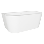 Back-to-Wall Slim Rim Bath with Overflow System 170cm – Gloss White DH422