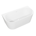 Back-to-Wall Slim Rim Bath with Overflow System 170cm – Gloss White DH422