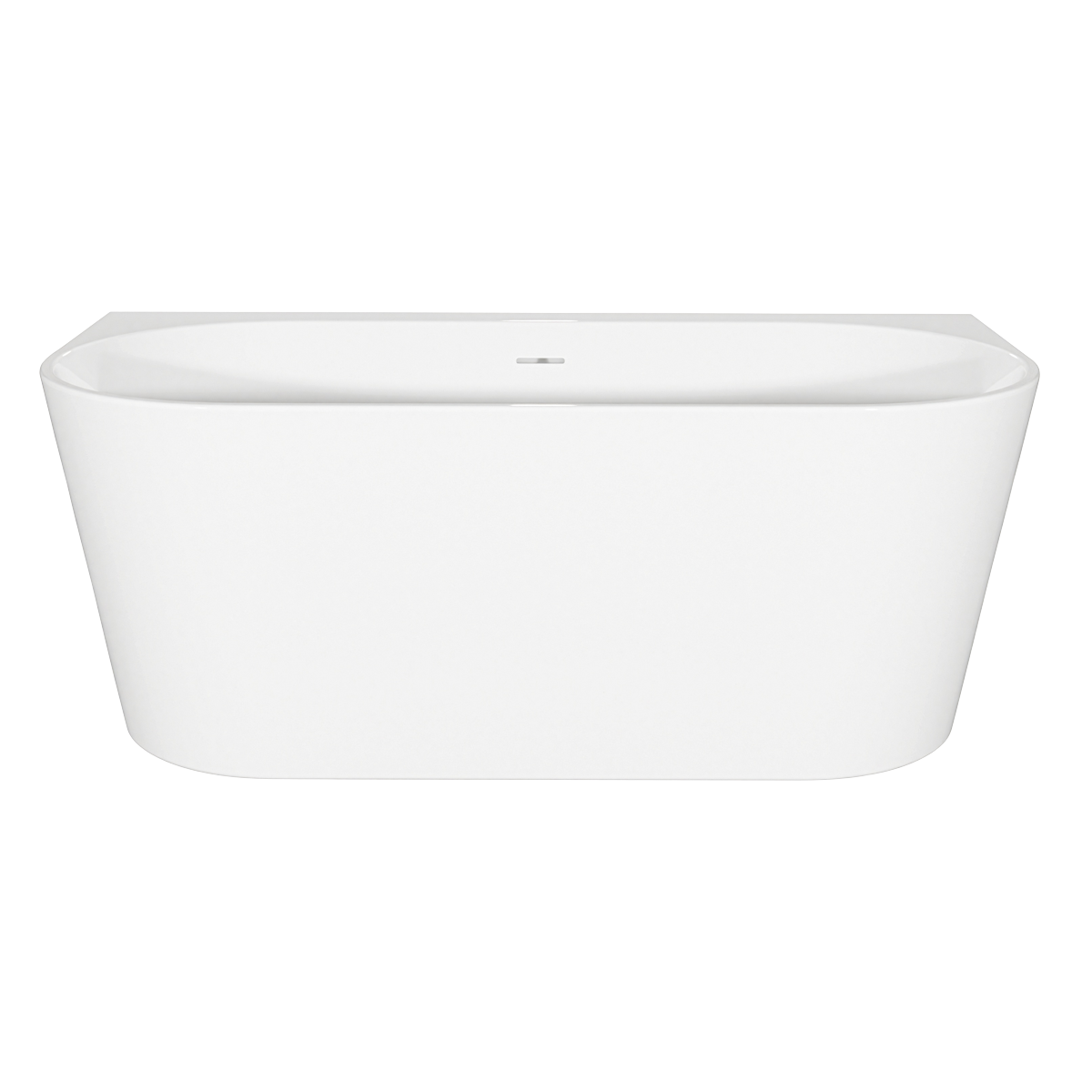 Back-to-Wall Slim Rim Bath with Overflow System 170cm – Gloss White DH422