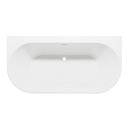 Back-to-Wall Slim Rim Bath with Overflow System 170cm – Gloss White DH422
