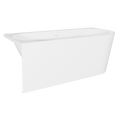 Left-Hand Corner Slim Rim Bath with Overflow System 150cm – Gloss White DH423