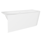 Left-Hand Corner Slim Rim Bath with Overflow System 160cm – Gloss White DH424