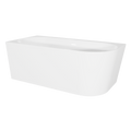 Left-Hand Corner Slim Rim Bath with Overflow System 160cm – Gloss White DH424