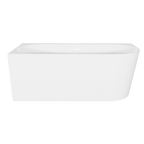Left-Hand Corner Slim Rim Bath with Overflow System 160cm – Gloss White DH424
