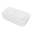 Left-Hand Corner Slim Rim Bath with Overflow System 170cm – Gloss White DH425