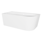 Left-Hand Corner Slim Rim Bath with Overflow System 170cm – Gloss White DH425