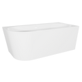 Right-Hand Corner Slim Rim Bath with Overflow System 170cm – Gloss White DH428