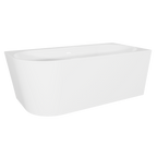 Right-Hand Corner Slim Rim Bath with Overflow System 170cm – Gloss White DH428