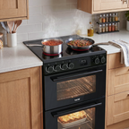 60cm Freestanding Cooker with 99L Double Cavity & Ceramic Hob - Black DH429