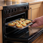 60cm Freestanding Cooker with 99L Double Cavity & Ceramic Hob - Black DH429