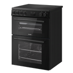 60cm Freestanding Cooker with 99L Double Cavity & Ceramic Hob - Black DH429