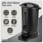 Hot Water Boiler/Tea Urn, 20L Capacity - Black DH431