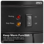 Hot Water Boiler/Tea Urn, 20L Capacity - Black DH431