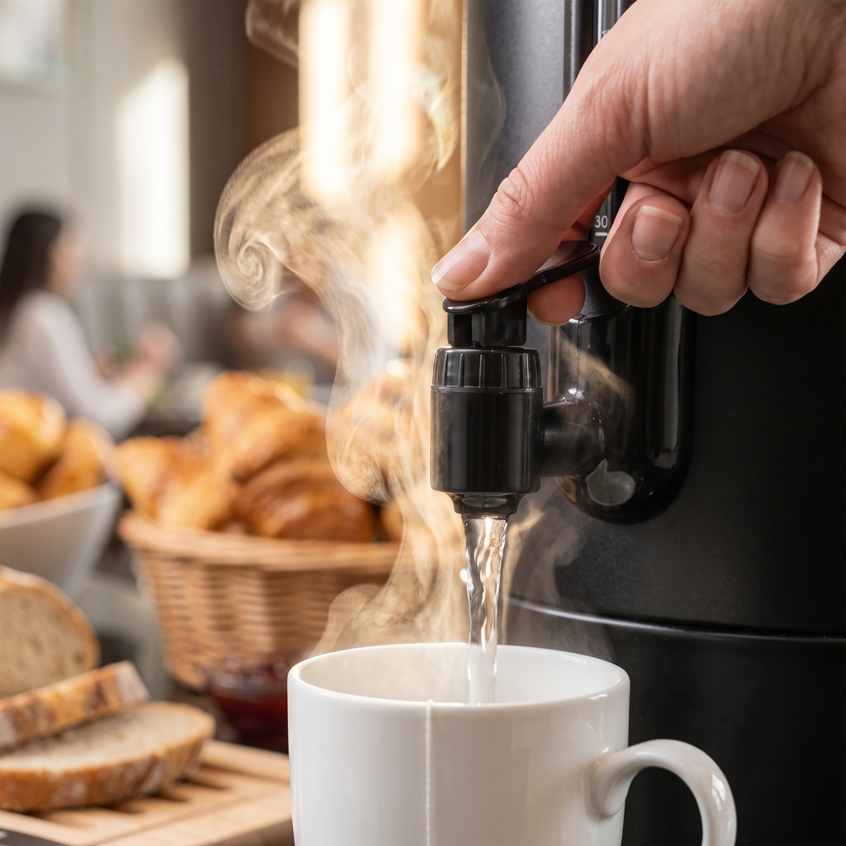 Hot Water Boiler/Tea Urn, 20L Capacity - Black DH431
