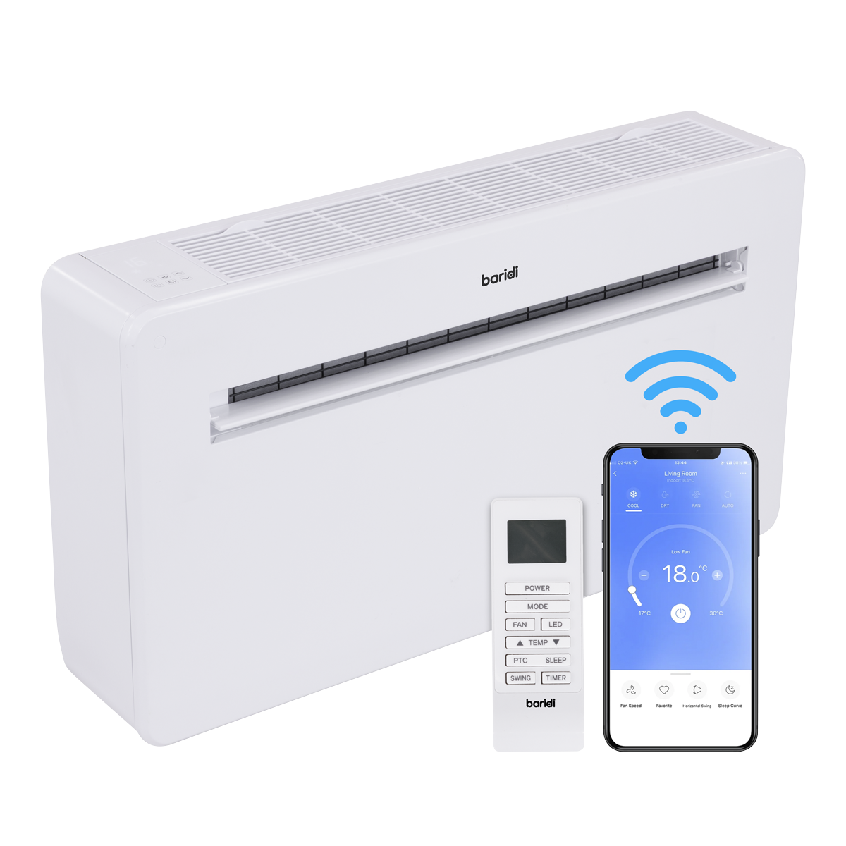 4-in-1 Smart Monobloc Wall-Mounting Air Conditioning Unit 10,000Btu/hr - White DH432