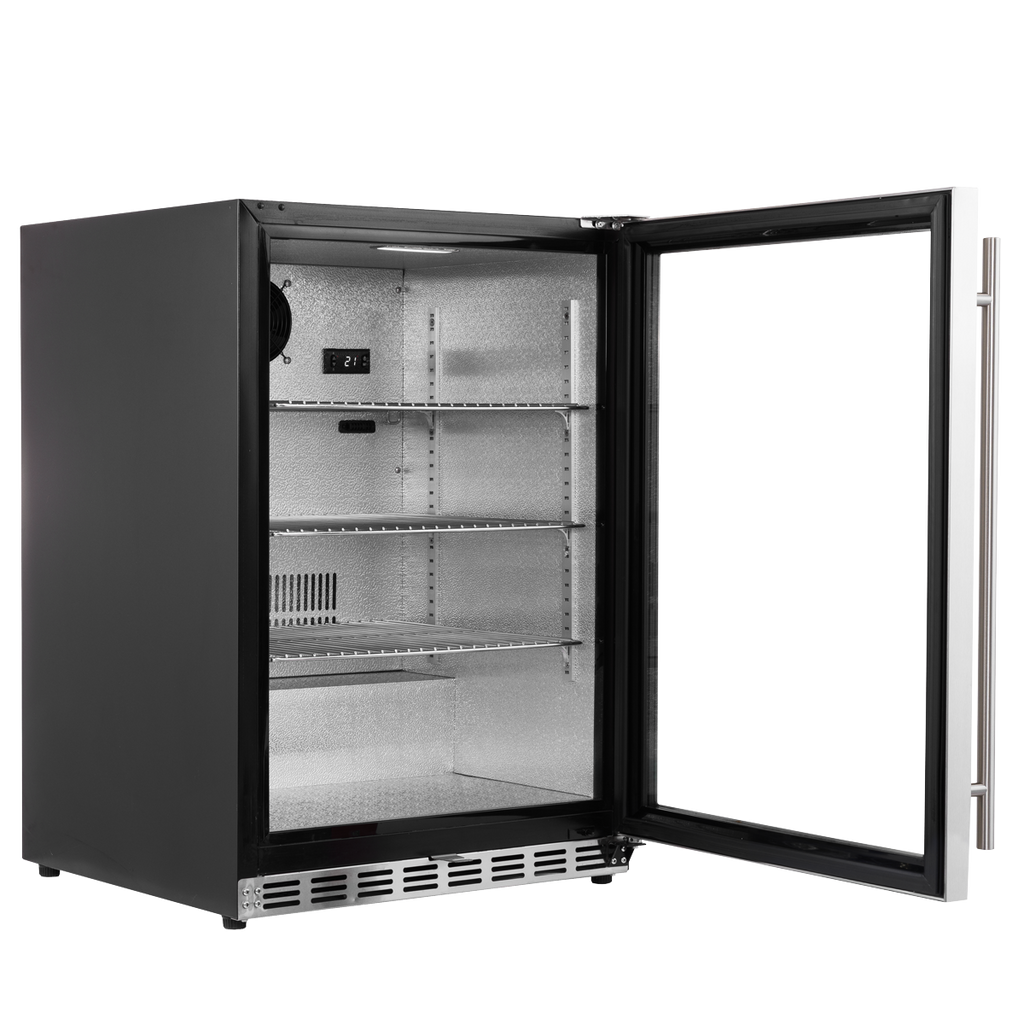 Outdoor Drinks/Beverage/Bar Fridge with Triple Glazed Door & Security Lock 150L - Stainless Steel DH439