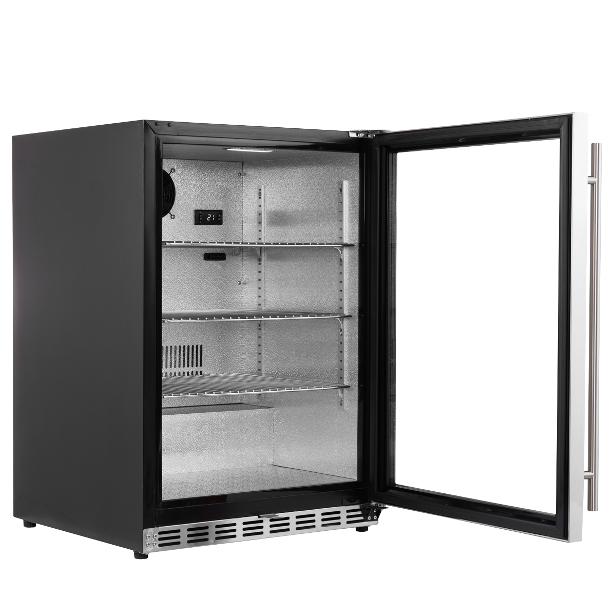 Outdoor Drinks/Beverage/Bar Fridge with Triple Glazed Door & Security Lock 150L - Stainless Steel DH439