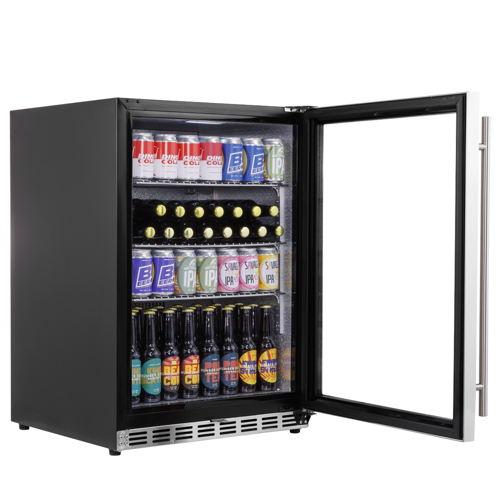 Outdoor Drinks/Beverage/Bar Fridge with Triple Glazed Door & Security Lock 150L - Stainless Steel DH439