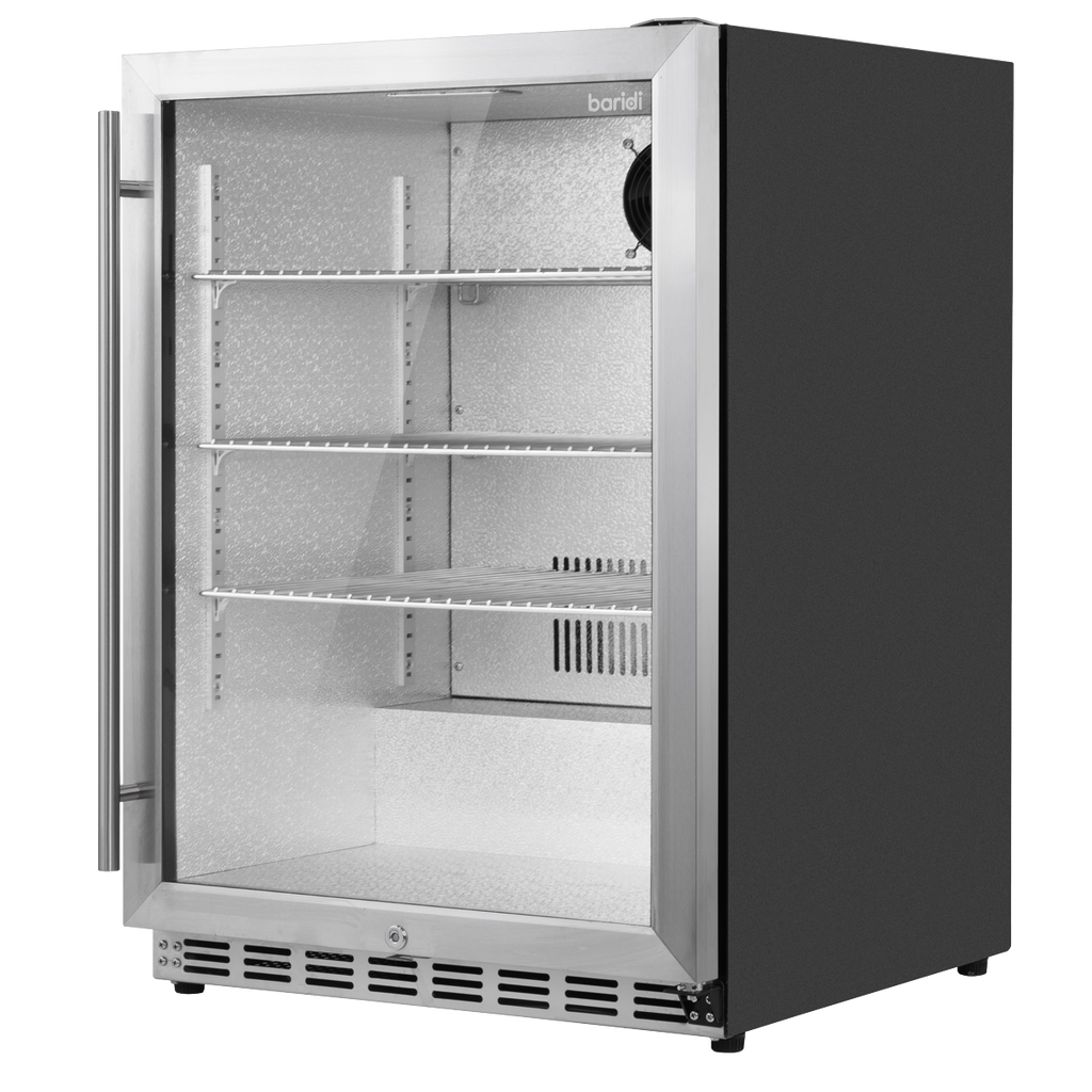 Outdoor Drinks/Beverage/Bar Fridge with Triple Glazed Door & Security Lock 150L - Stainless Steel DH439