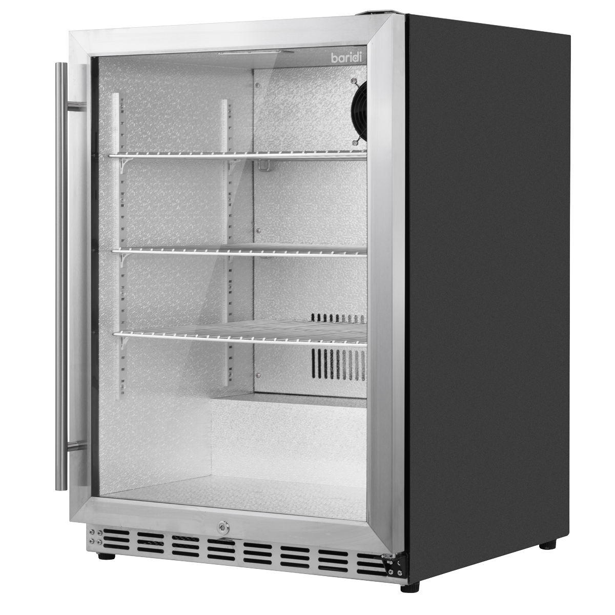 Outdoor Drinks/Beverage/Bar Fridge with Triple Glazed Door & Security Lock 150L - Stainless Steel DH439