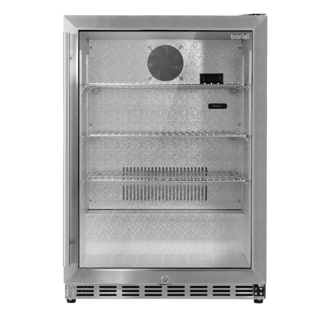 Outdoor Drinks/Beverage/Bar Fridge with Triple Glazed Door & Security Lock 150L - Stainless Steel DH439