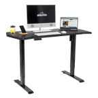 Dellonda Single Motor Electric Sit/Stand Desk, Digital Control - Carbon Fibre Effect Desktop DH43