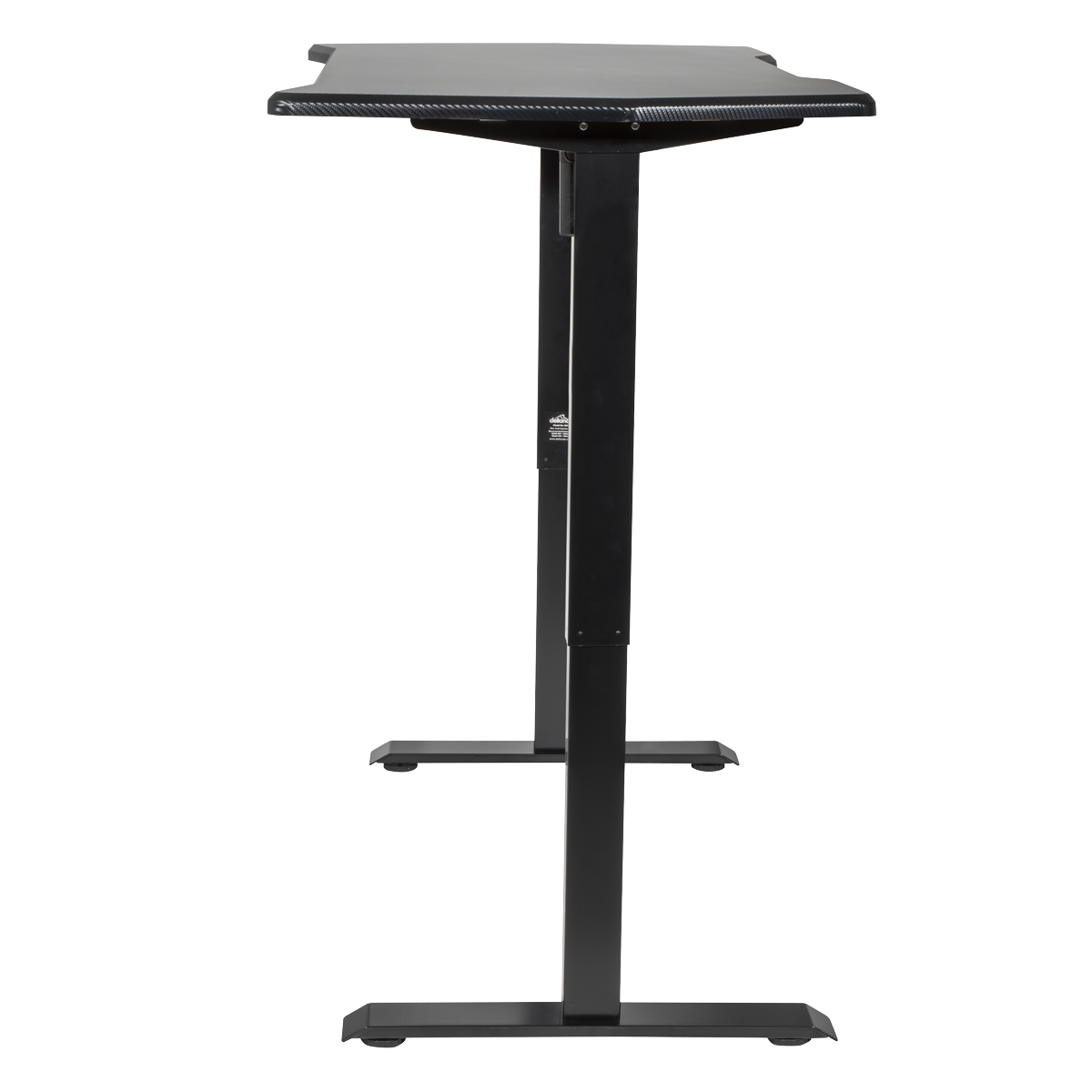Dellonda Single Motor Electric Sit/Stand Desk, Digital Control - Carbon Fibre Effect Desktop DH43