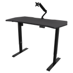 Dellonda Single Motor Electric Sit/Stand Desk, Digital Control - Carbon Fibre Effect Desktop DH43