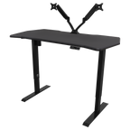 Dellonda Single Motor Electric Sit/Stand Desk, Digital Control - Carbon Fibre Effect Desktop DH43