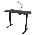 Dellonda Single Motor Electric Sit/Stand Desk, Digital Control - Carbon Fibre Effect Desktop DH43